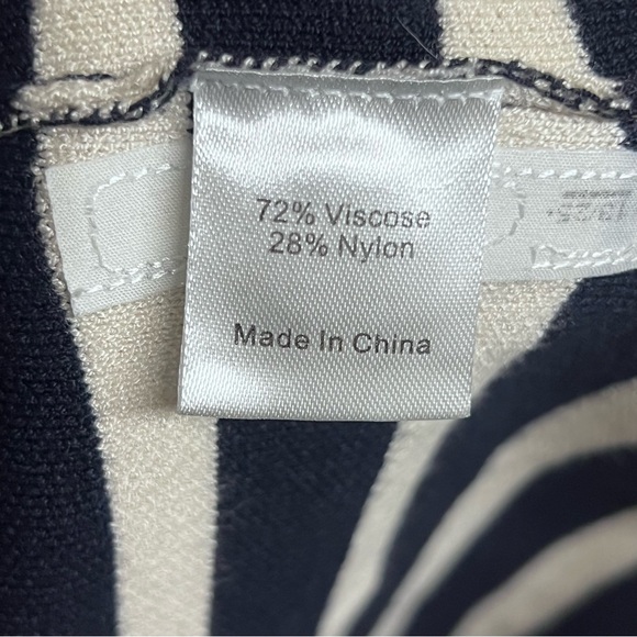 Tuckernuck Navy and White Striped Knit Liv Longline Cardigan Preppy Nautical XXL - Picture 9 of 10